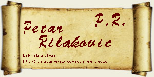 Petar Rilaković vizit kartica